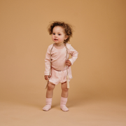 GoBabyGo Hazel hosszú ujjú body - rózsaszín
