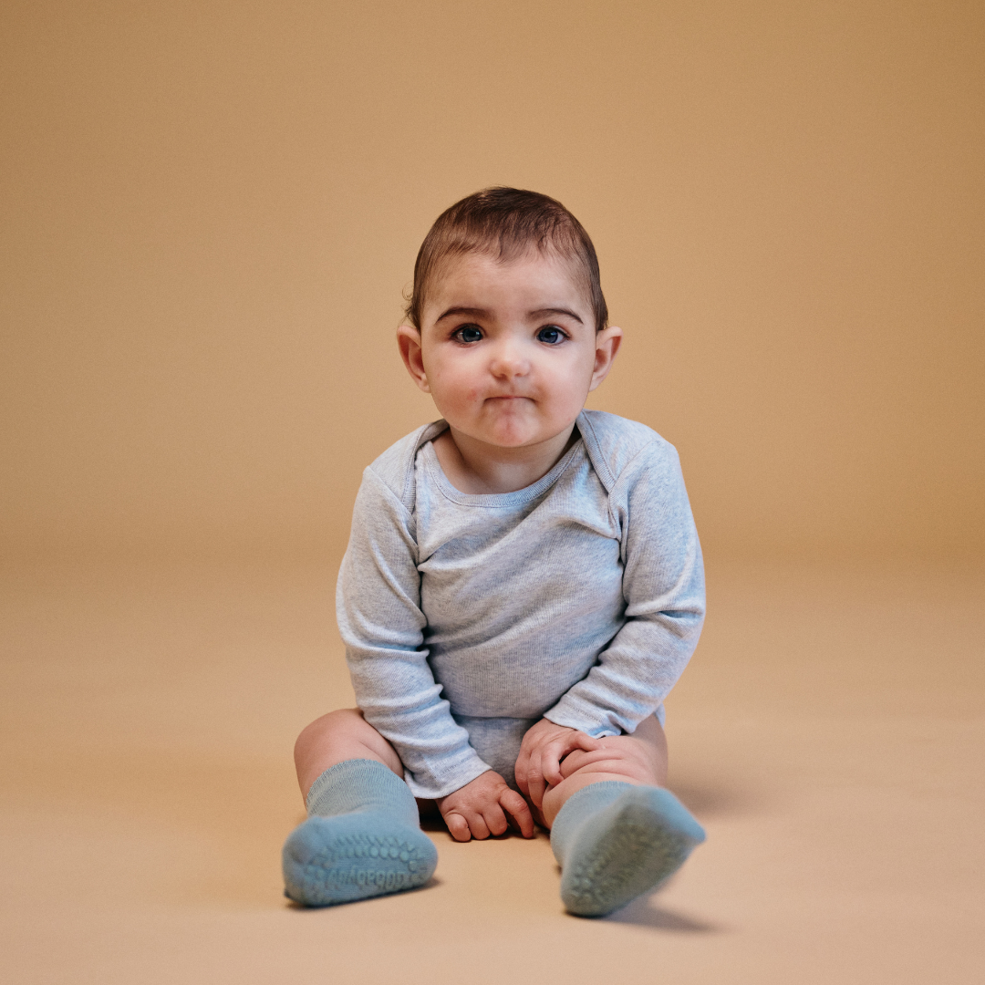 GoBabyGo Hazel hosszú ujjú body - világoskék