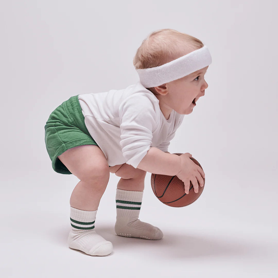 GoBabyGo tapadós sport zokni - zöld