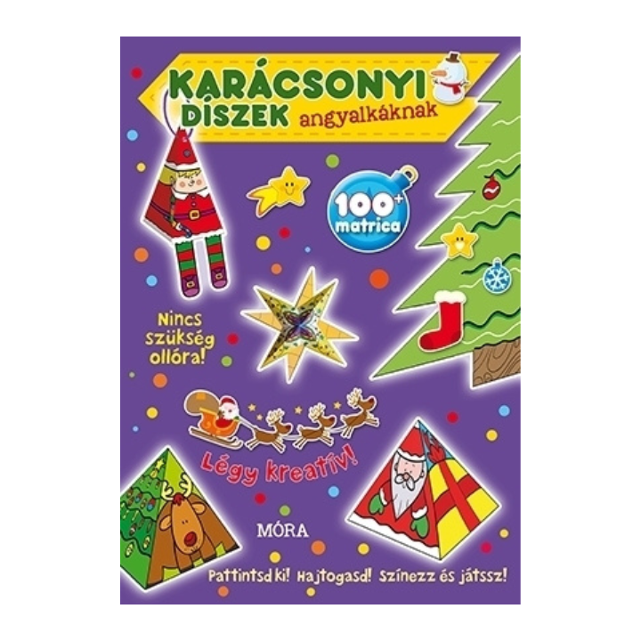 Karácsonyi díszek angyalkáknak - matricás foglalkoztatókönyv