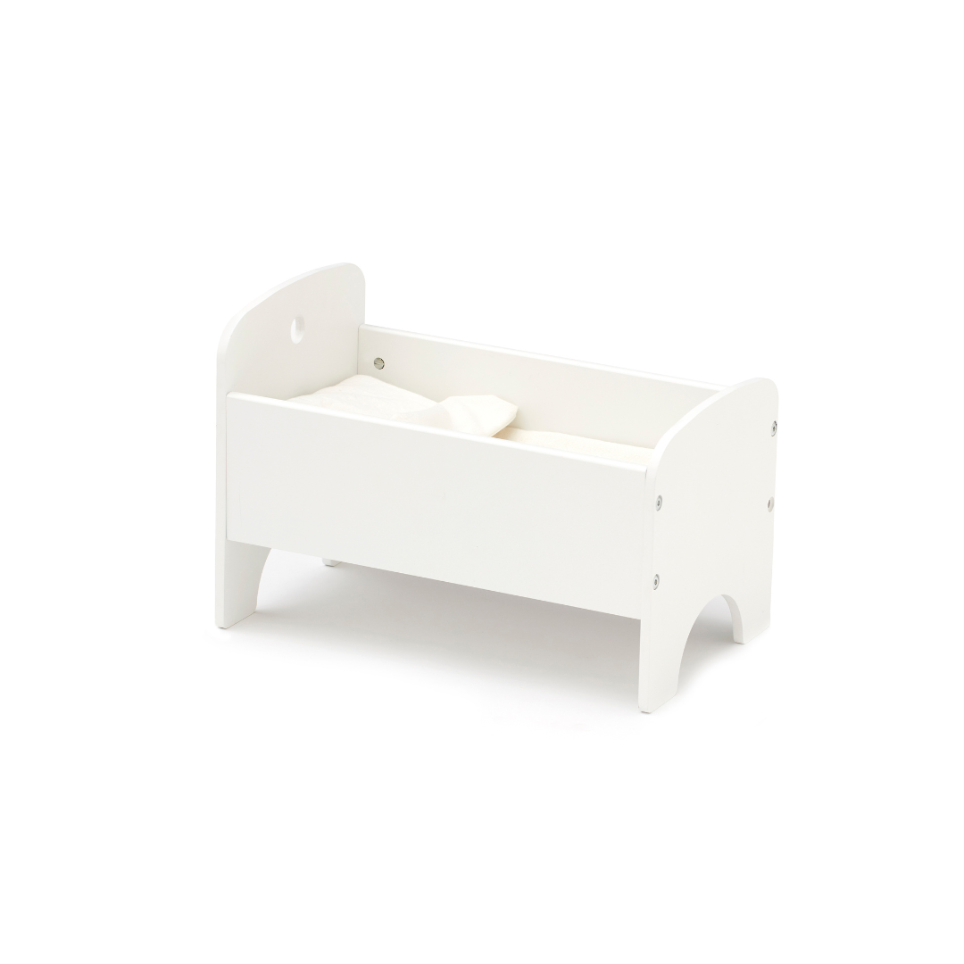 Kid's Concept - Kid's Hub - Játék babaágy ágyneművel (fehér)