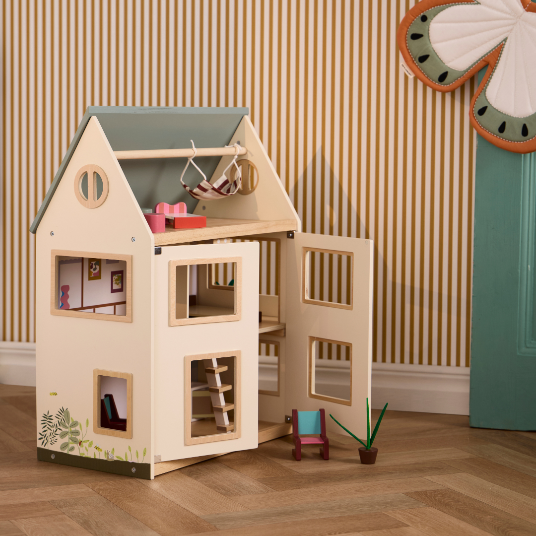 Kid's Concept emeletes babaház bútorokkal gyerekeknek