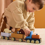 Kid's Concept fa vonat tanyasi állatokkal gyerekeknek