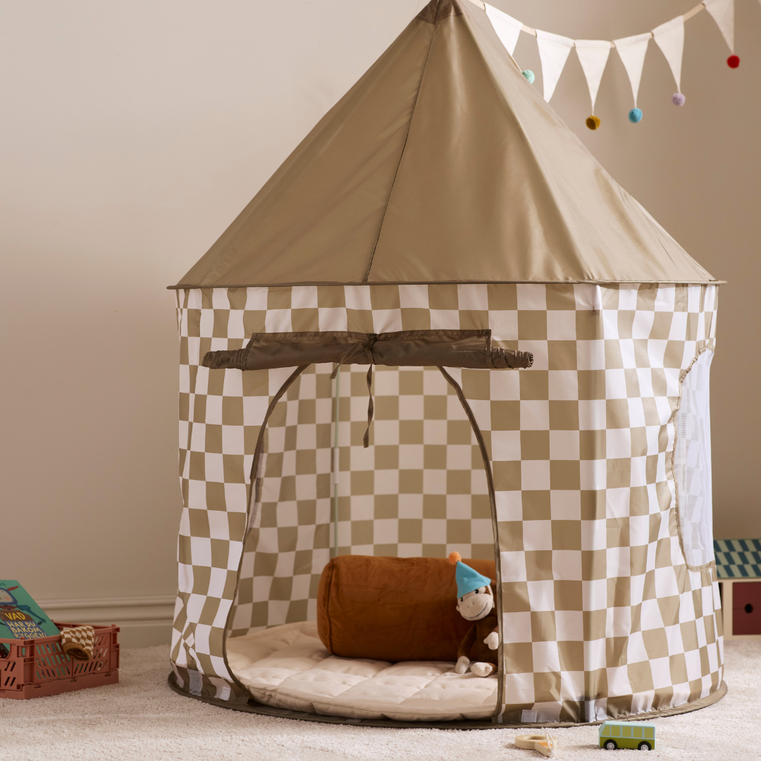 Kid's Concept játszósátor (khaki kockás)