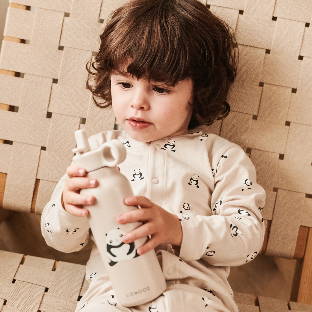 Liewood Falk kicsi gyerek kulacs (350 ml) - panda - gyerekeknek