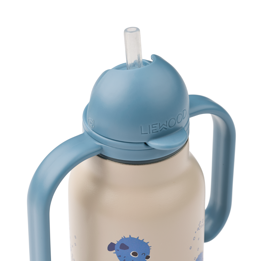 Liewood Kimmie gyerek szívószálas kulacs (250 ml) - gömbhal