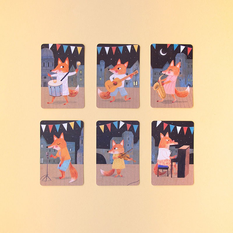 Londji kártyajáték - Állati zenekar rókák