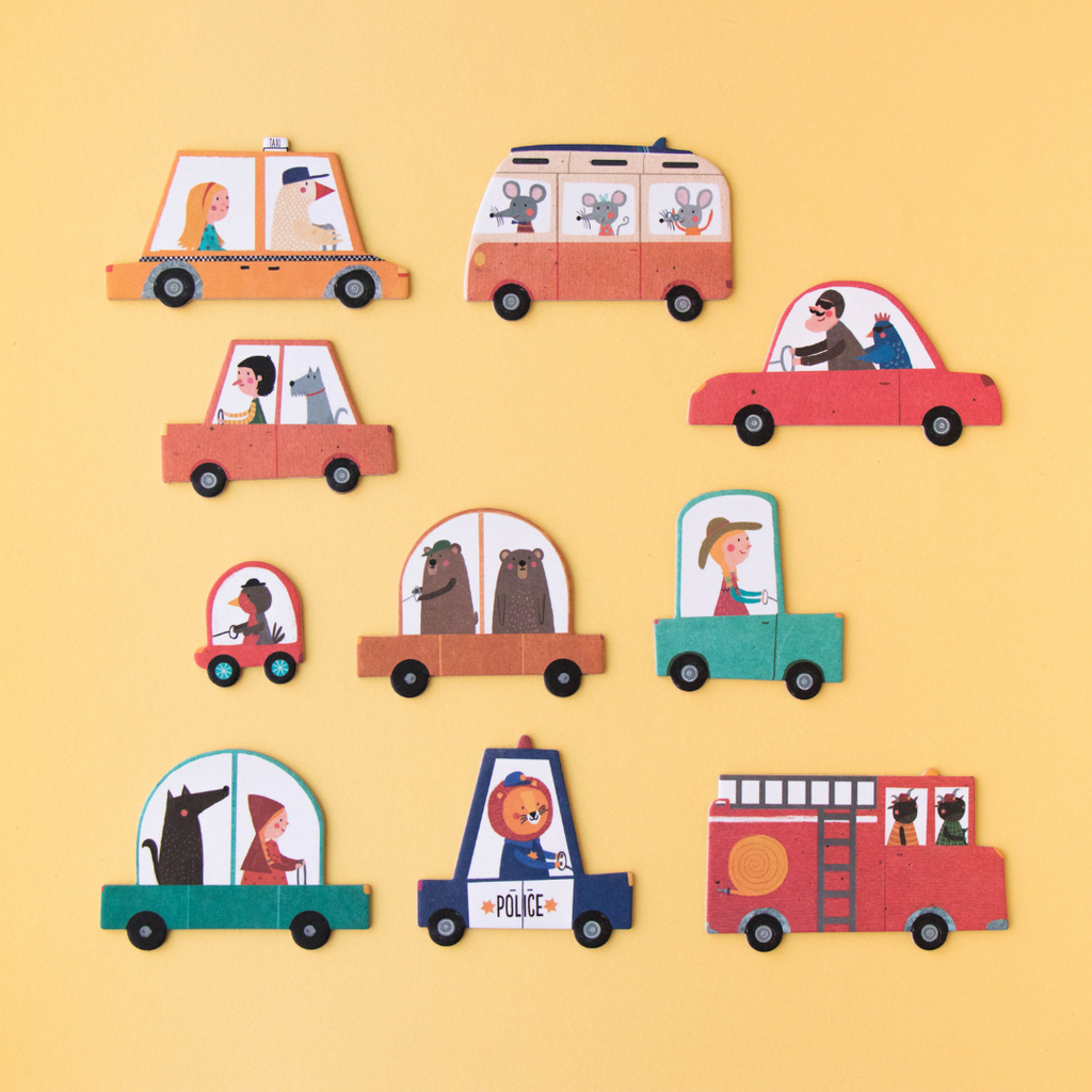 londji- autók- Pippadu- autós puzzle 3 éves kortól