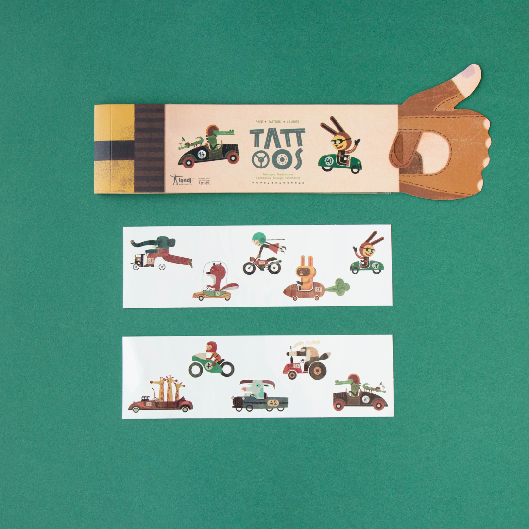 Londji gyerek tetoválás - Autóverseny