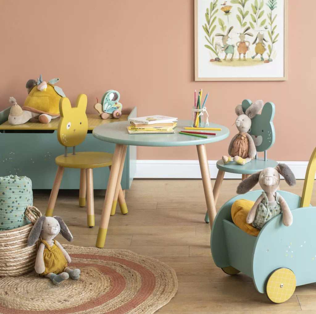 Moulin Roty A három kisnyuszi kollekció kedves termékei egy képen