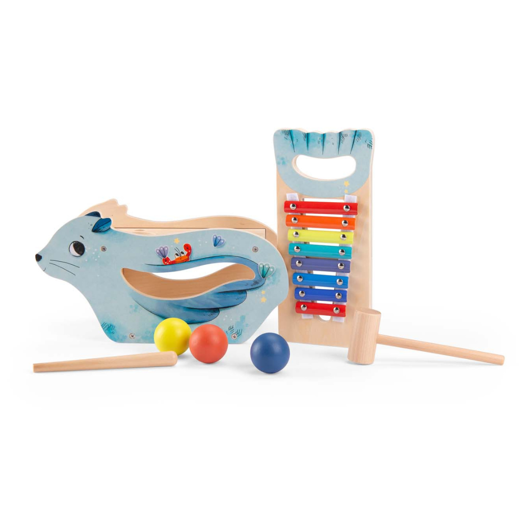 Moulin Roty kocogtató és metalofon - Pál polip kalandjai - Pippadu