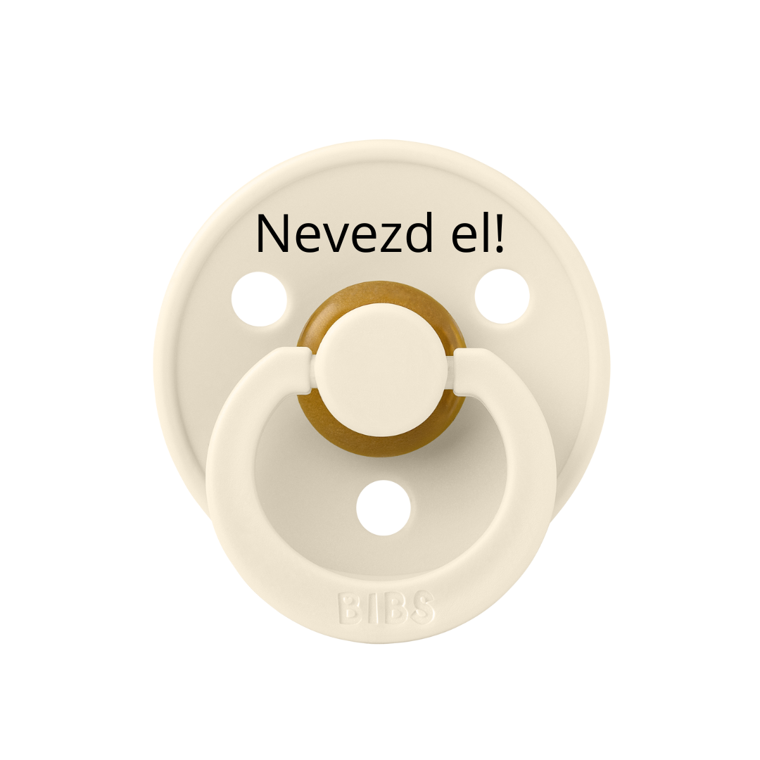 Nevesített BIBS Colour cumi - krémfehér - Pippadu