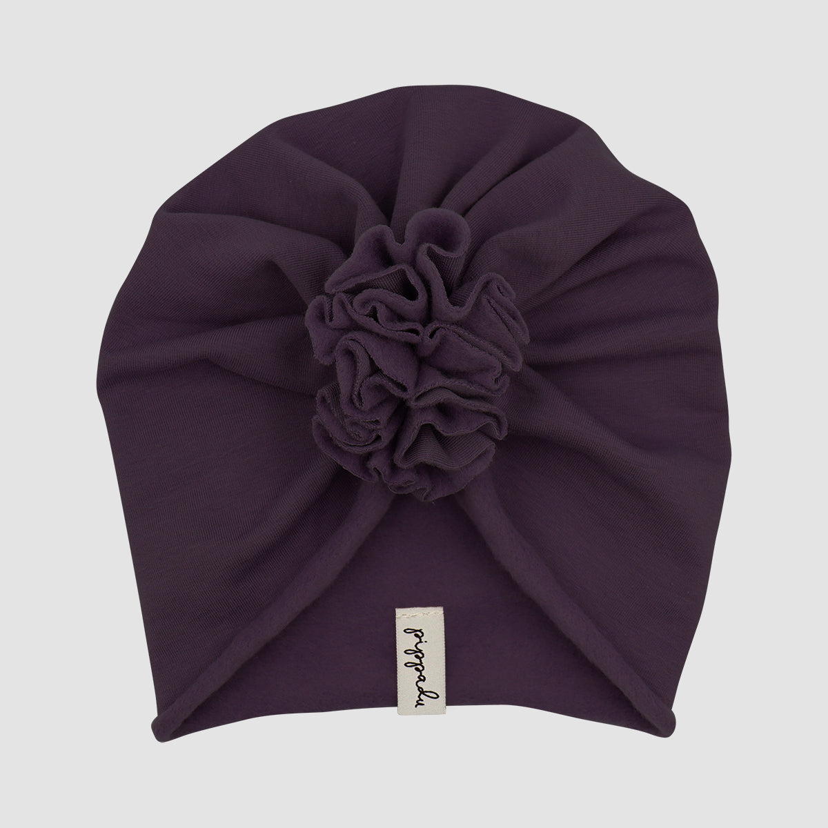 Pippadu őszi-téli turbán sapka, baba sapka antracit színben