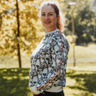 Pippadu Anya pulóver rókamesék mintával mandarin csíkkal - kényelmes viselet a mindennapokra