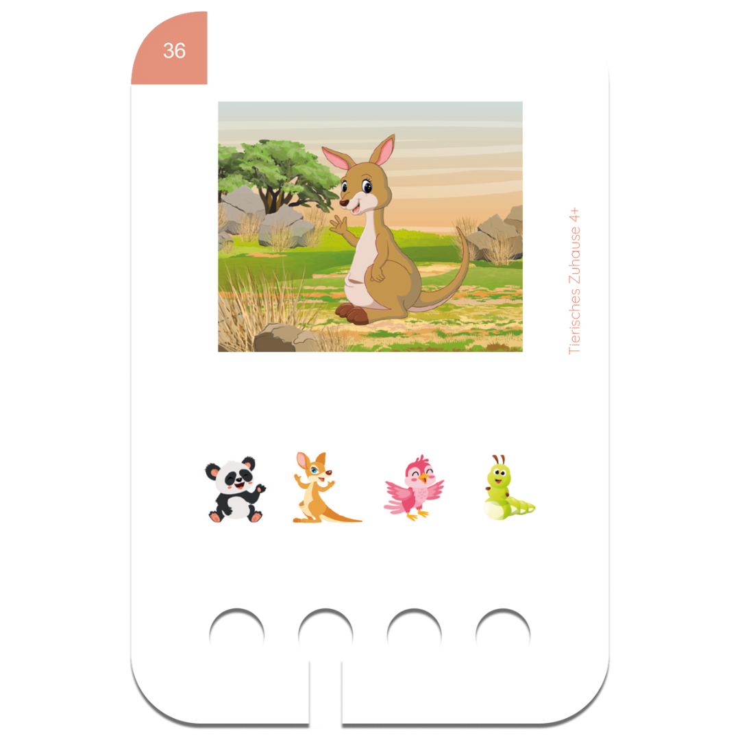 Kártyacsomag fa tanulódobozhoz 4 éves kortól - Állati otthonok