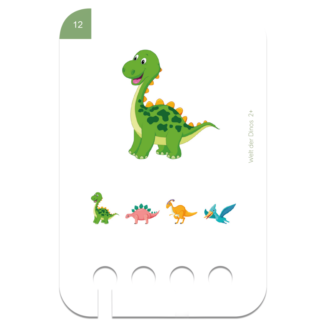Puncho fa tanulódobozhoz kiegésztő kártyacsomag 2 éves kortól dinók témában