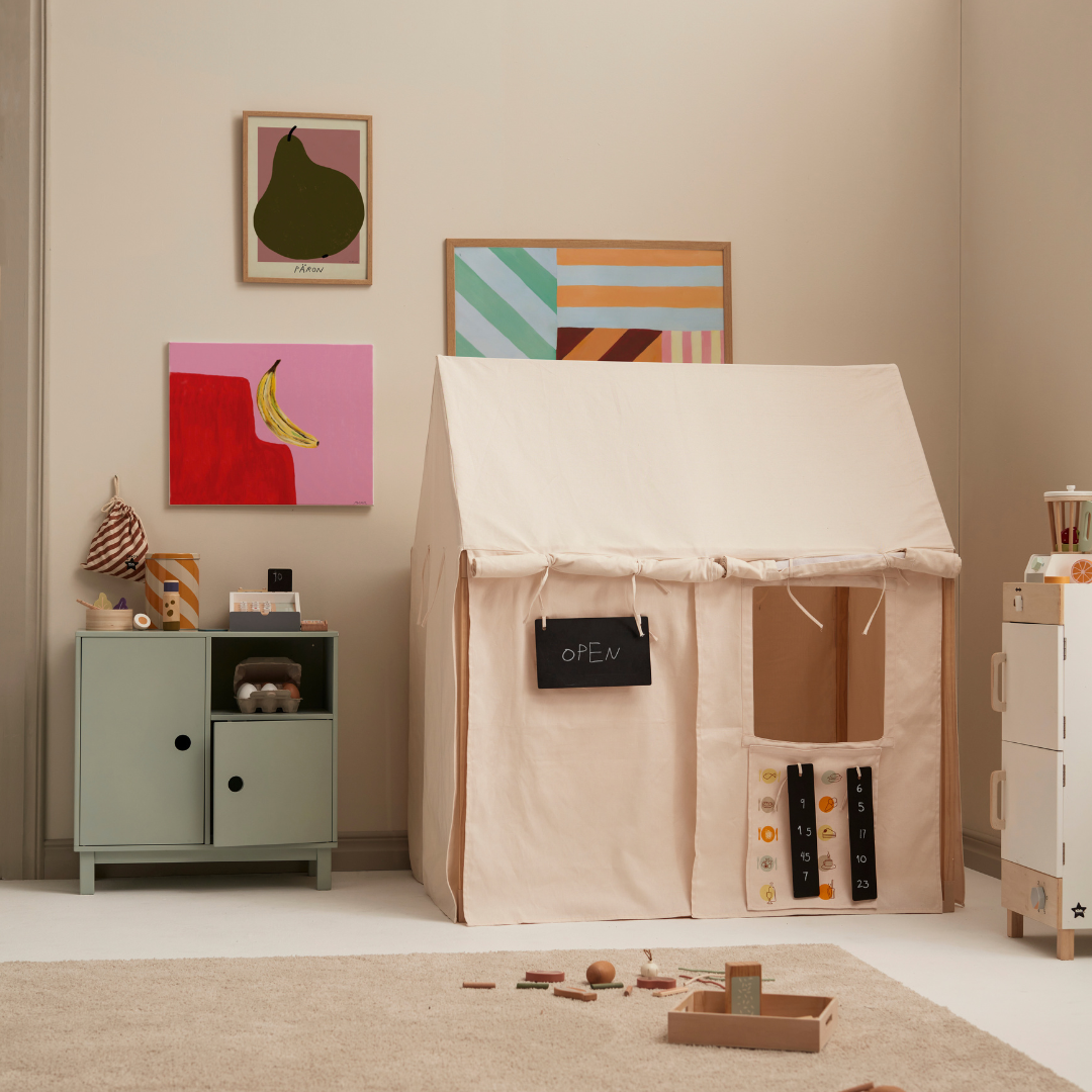 Kid's Concept sátras játszóház (törtfehér)