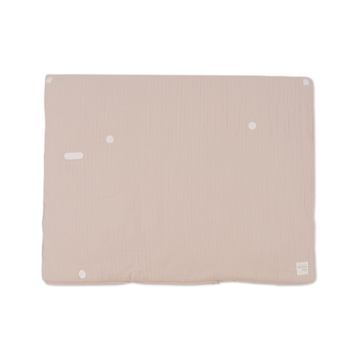 Walking Mum babafészek és takaró egyik oldala kihajtva Eco Mum bézs színben