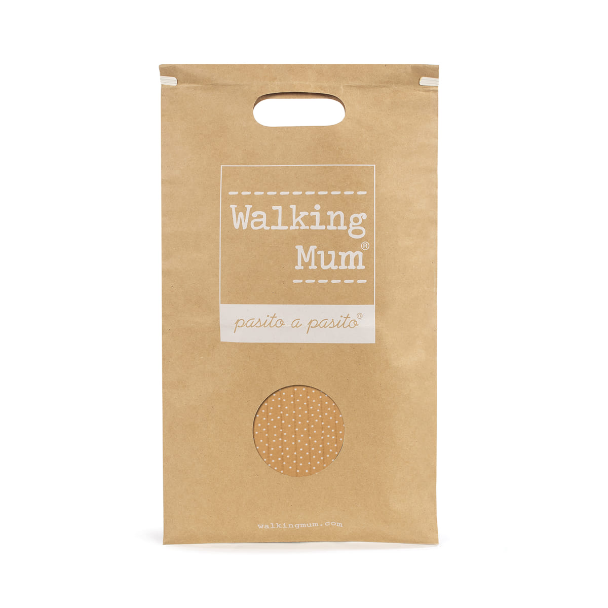 Újszülött babafészek és takaró a baba első napjaira, fenntartható anyagból - Walking Mum, Pöttyös kollekció Fahéj színben