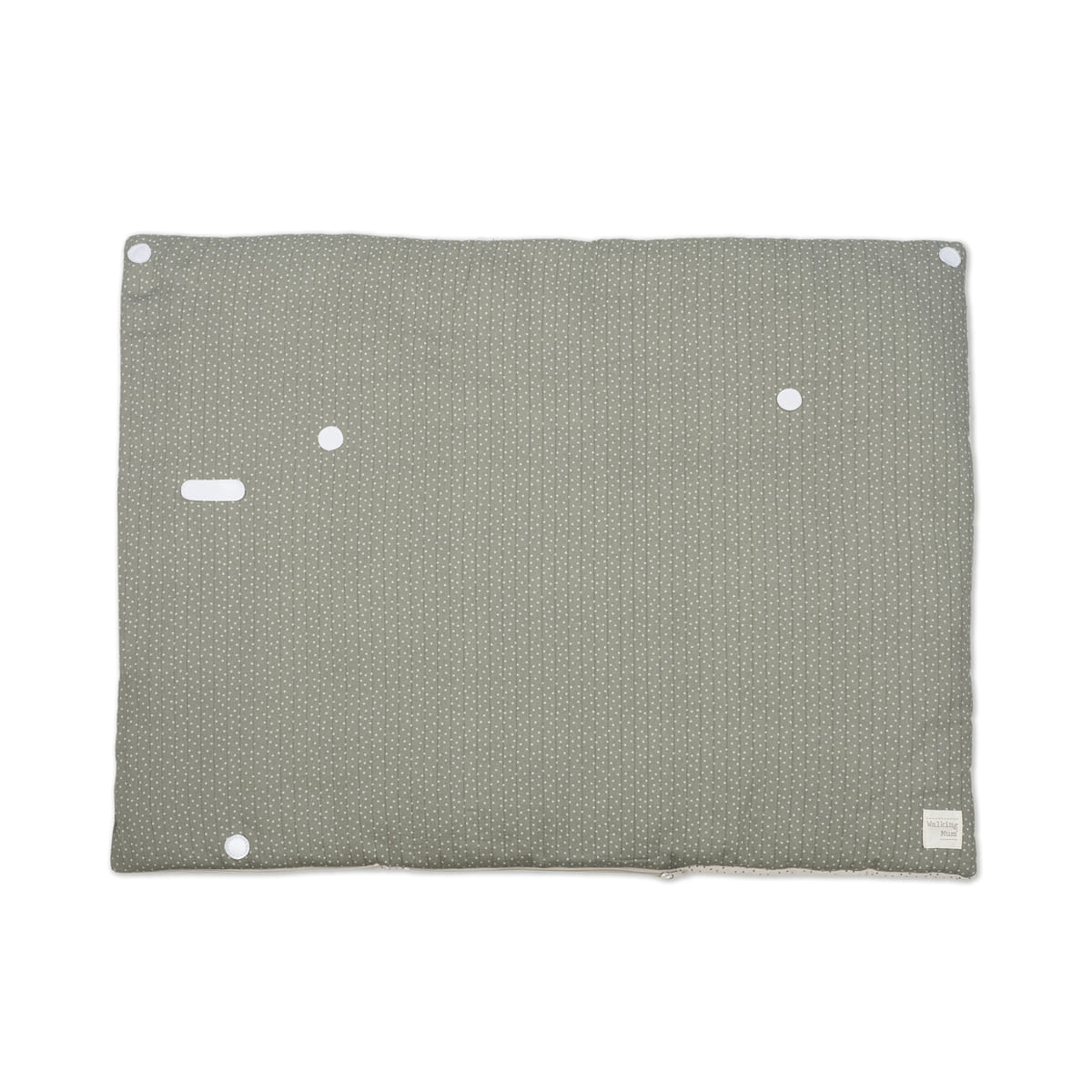 Babafészek és takaró pöttyös mintával oliva színben - Walking Mum