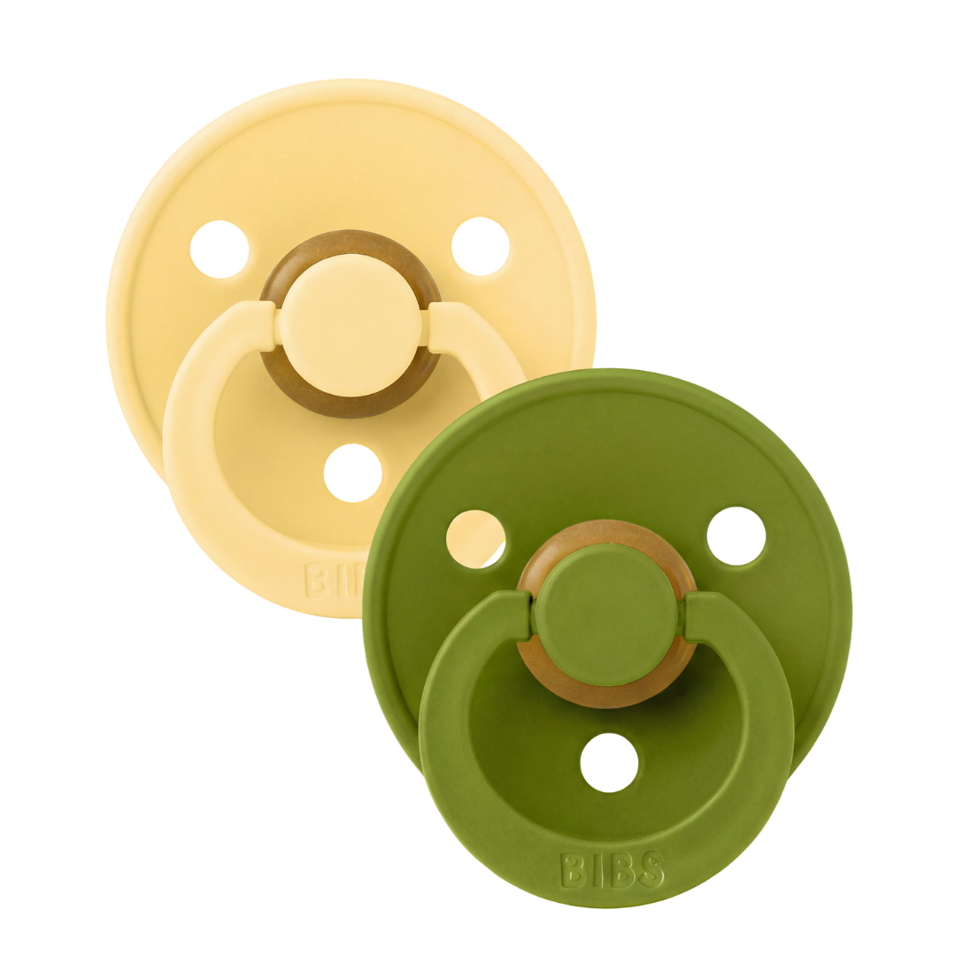 BIBS Colour anatómiai latex cumi 2 db – wasabi és krémsárga