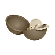Nyitott BIBS mini cumitartó tok benne egy BIBS Colour natúr kaucsuk cumi