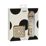 BIBS Studio Polka ajándékcsomag vanília/tölgy színben, díszdobozban