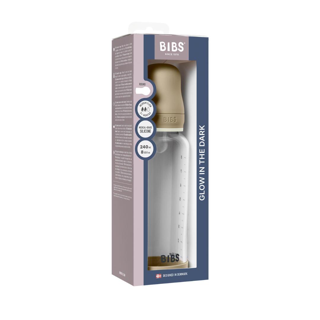BIBS üveg cumisüvegszett (esti vanília) - 240 ml - szilikon – a termék csomagolása, doboz