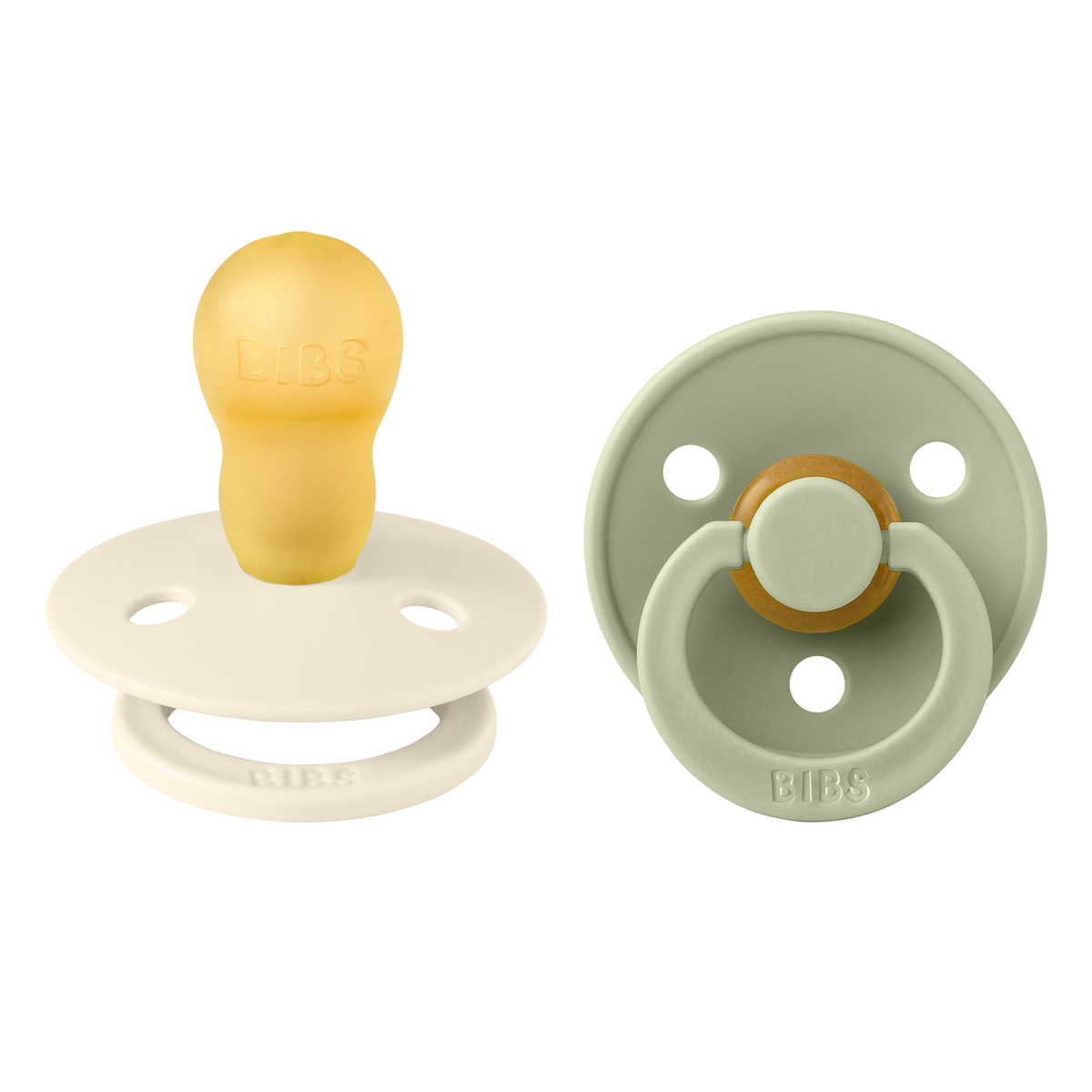BIBS Colour - krémfehér/zsálya (2 db)