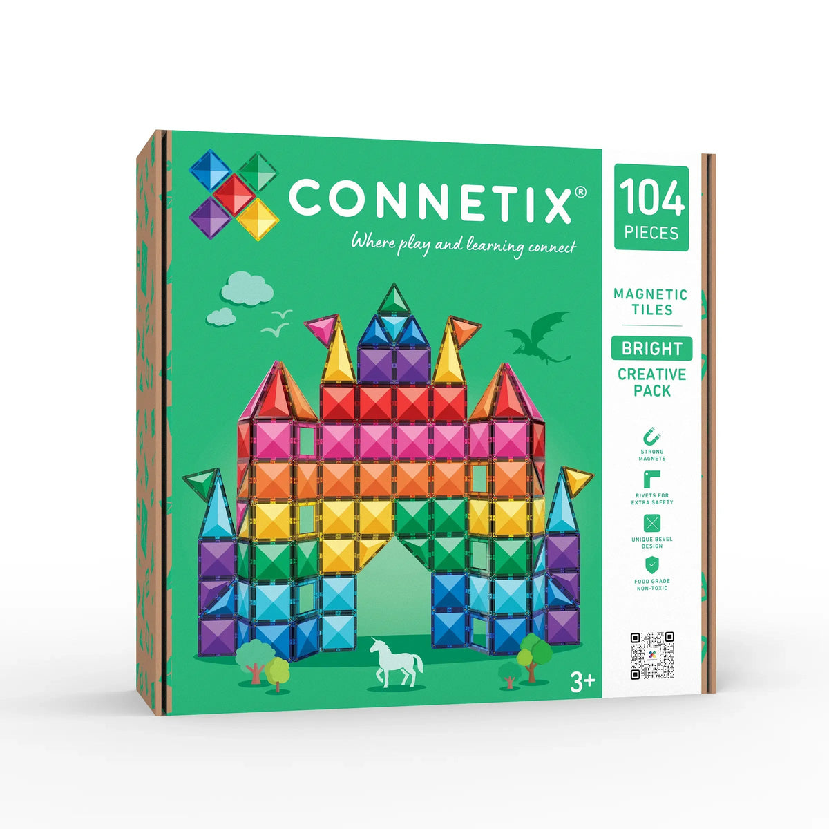 CONNETIX mágneses építőjáték (élénk) - Creative Pack (104 db) doboza