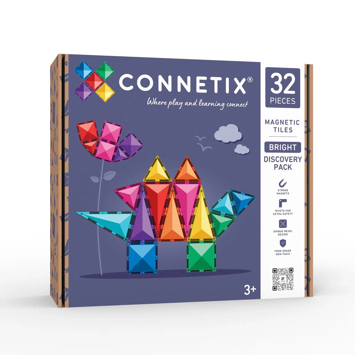 CONNETIX mágneses építőjáték (élénk) - Discovery Pack (32 db) doboza