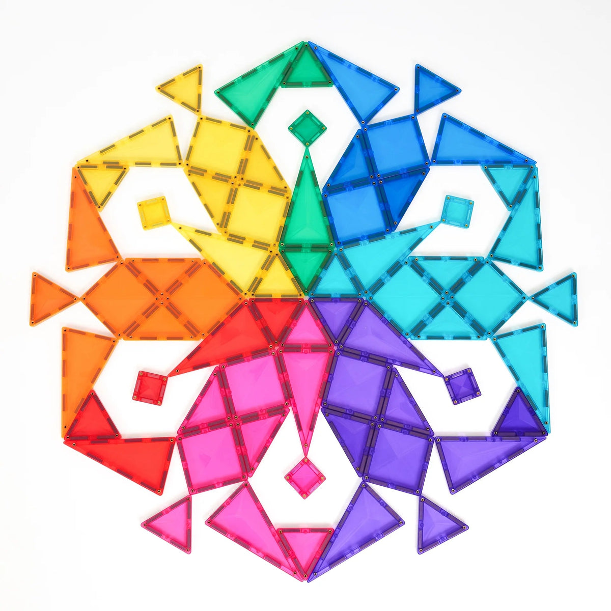 Mandala a CONNETIX élénk Mega Pack mágneses elemeiből