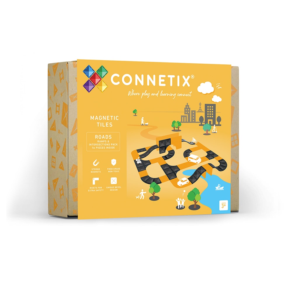 CONNETIX mágneses építőjáték - Felüljárók és kereszteződések (16 db)