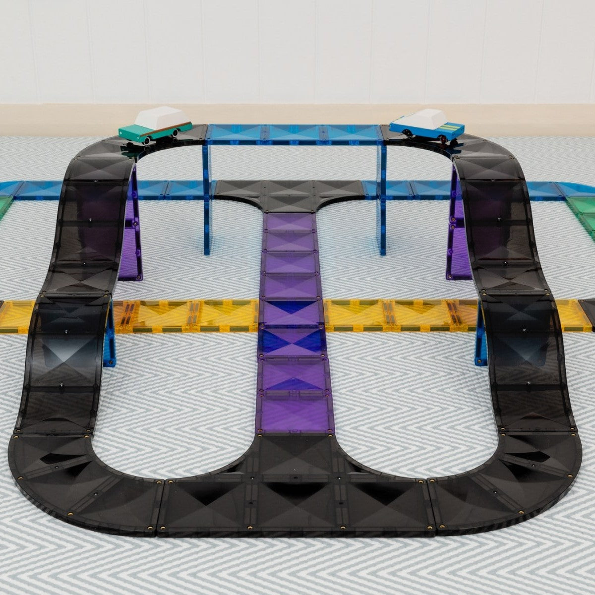 CONNETIX mágneses építőjáték kereszteződés és útrendszer