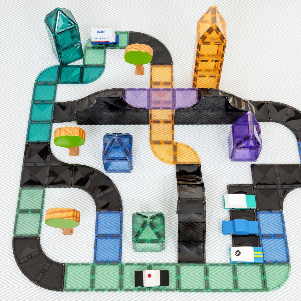 CONNETIX mágneses építőjáték - Felüljárók és kereszteződések (16 db)