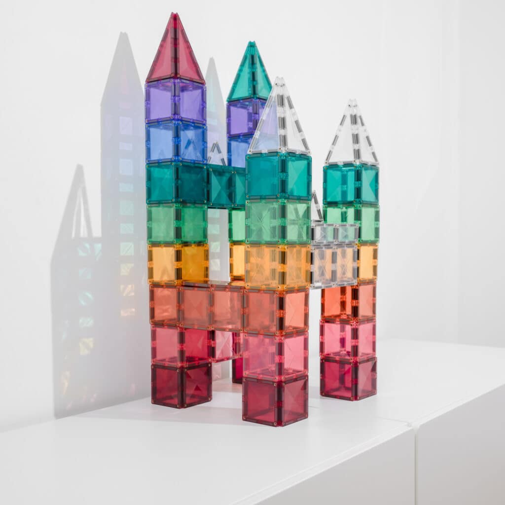 CONNETIX mágneses építőjáték (pasztell) - Square Pack (40 db)