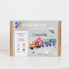 Connetix mágneses építőjáték (pasztell) - Transport Pack (50 db) doboz előlnézetből