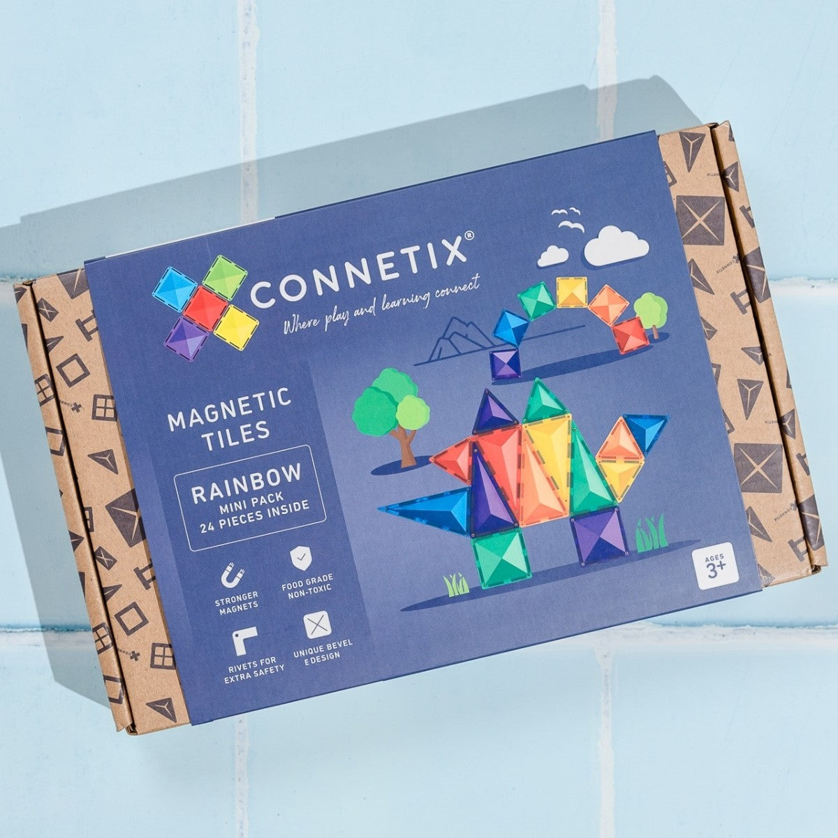 CONNETIX mágneses építőjáték (szivárvány) - Mini Pack (24 db)
