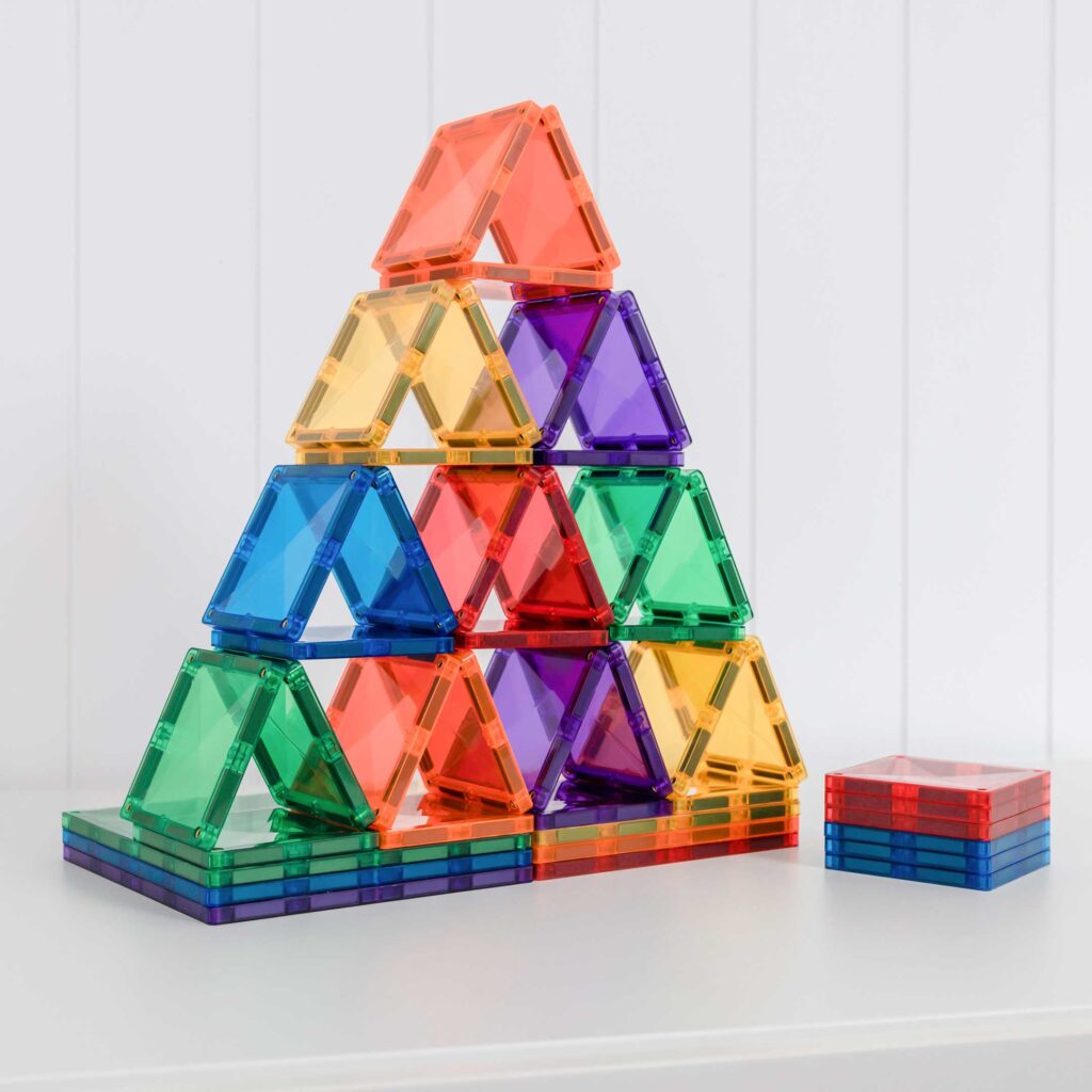 CONNETIX mágneses építőjáték (szivárvány) - Square Pack (42 db)