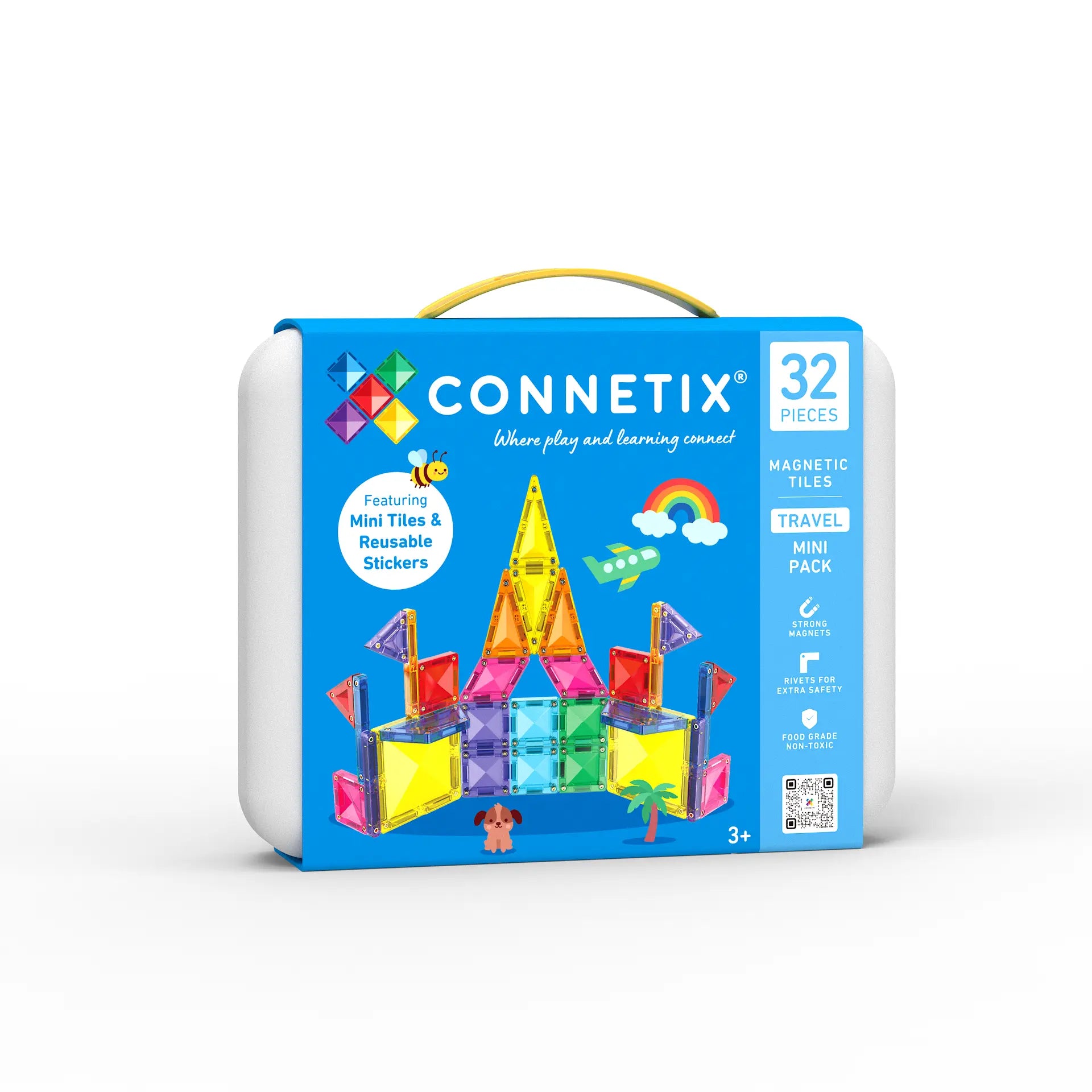 CONNETIX mágneses építőjáték - Travel Pack (32 db) fém tárolódobozzal