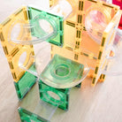 Mágneses építőjáték szivárvány színekben - CONNETIX golyópálya 66 db kiegészítő készlettel