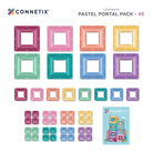 Connetix pasztell Portal Pack 48 darabos mágneses építőjáték tartalma