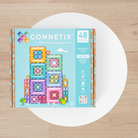 Connetix pasztell Portal Pack 48 darabos mágneses építőjáték elemei modern enteriőrben