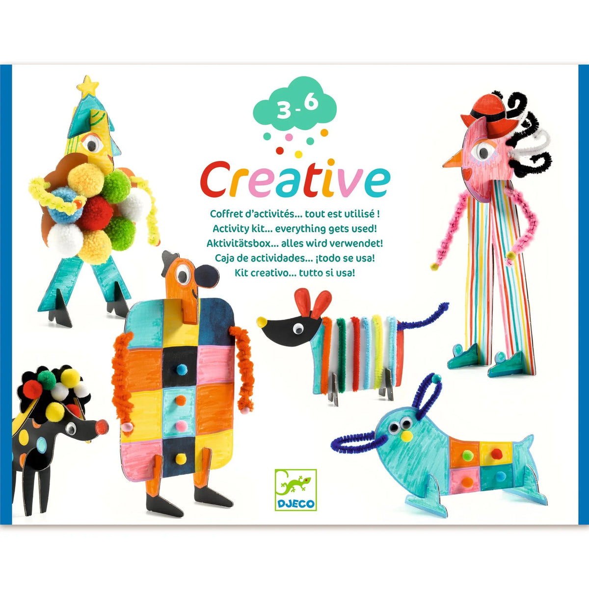 Djeco Creative Big buddies and little doggies doboz előlapja