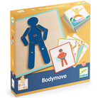 Djeco Mozdulatok (Bodymove) fejlesztő játék doboza mozgatható testrésszel és képkártyákkal