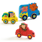 Formaillesztő és guruló fa játék a Djeco máráktól - Puzz and roll Color