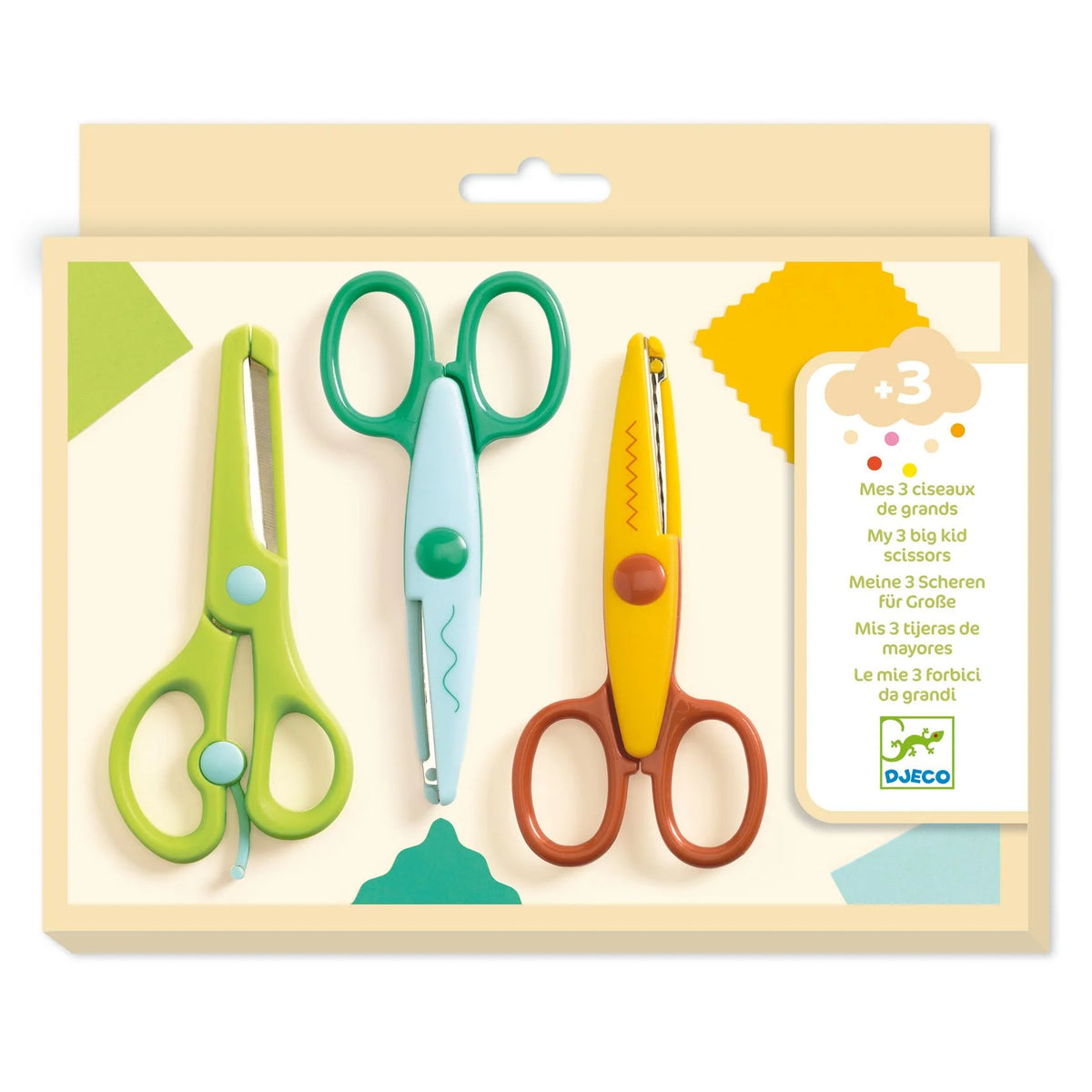 Djeco My 3 big kid scissors gyerek olló készlet doboza, 3 éves kortól