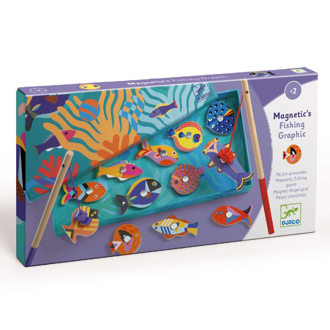Djeco horgász játék - Halgrafika - Fishing graphic
