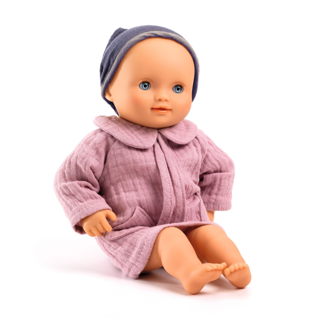 Djeco alvós játékbaba - Lila Dália, 32 cm - Dalhia Purple