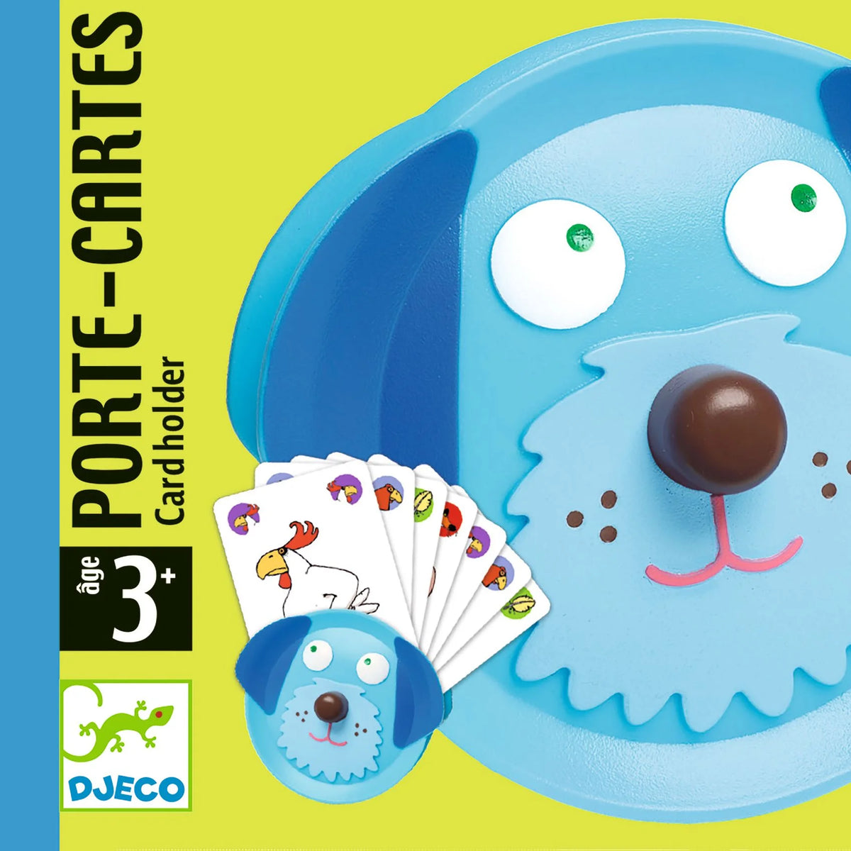 Djeco Porte-cartes kutyus kártyatartó doboz előlapja, 3 éves kortól